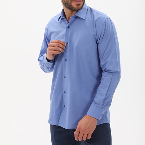 MARTIN & CO-Ανδρικό πουκάμισο MARTIN & CO 122-52-0100 REGULAR FIT μπλε