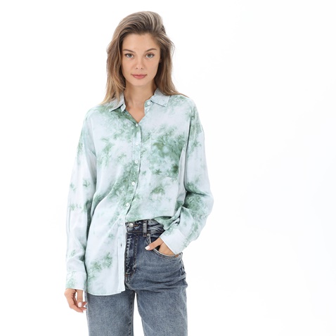 ATTRATTIVO-Γυναικείο tie-dye πουκάμισο ATTRATTIVO 9913506 πράσινο