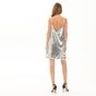 'ALE-Γυναικείο mini φόρεμα με παγιέτες 'ALE 8916139 ασημί