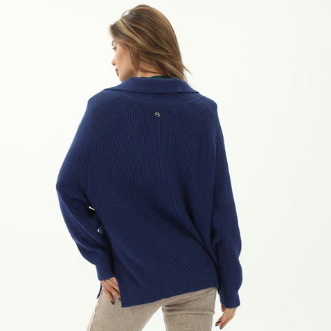 'ALE-Γυναικείο πουλόβερ 'ALE 8P20473 μπλε