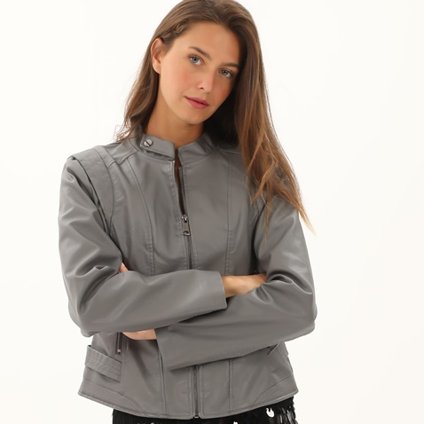 'ALE-Γυναικείο biker jacket 'ALE 8914990 γκρι