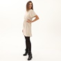 ATTRATTIVO-Γυναικείο βελούδινο mini φόρεμα ATTRATTIVO 9915478 εκρού
