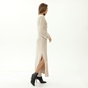 ATTRATTIVO-Γυναικείο μακρύ βελούδινο φόρεμα ATTRATTIVO 92341833 εκρού