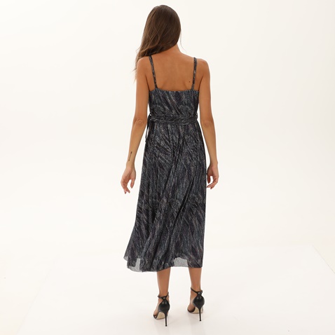 ATTRATTIVO-Γυναικείο μακρύ φόρεμα από lurex ATTRATTIVO 92396858 μπλε