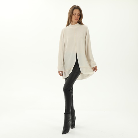 ATTRATTIVO-Γυναικεία μακριά μπλούζα ATTRATTIVO 92501296 λευκή