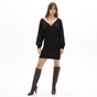 ATTRATTIVO-Γυναικείο mini φόρεμα ATTRATTIVO 92501783 μαύρο ασημί