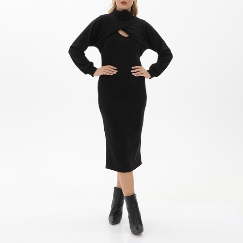 ATTRATTIVO-Γυναικείο μακρύ φόρεμα με μπολερό ATTRATTIVO 92501785 μαύρο