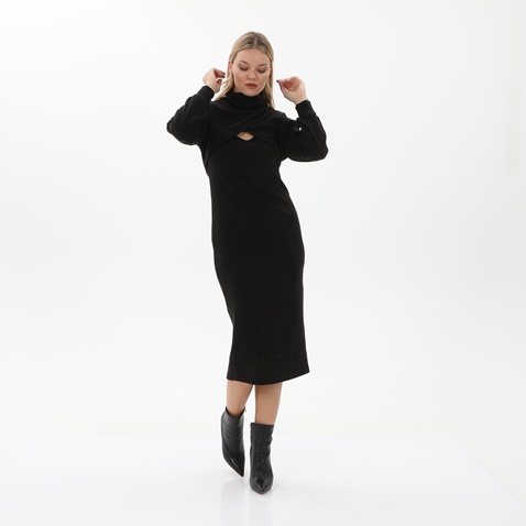 ATTRATTIVO-Γυναικείο μακρύ φόρεμα με μπολερό ATTRATTIVO 92501785 μαύρο