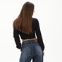 ATTRATTIVO-Γυναικεία μπλούζα cropped ATTRATTIVO 9916805 μαύρη