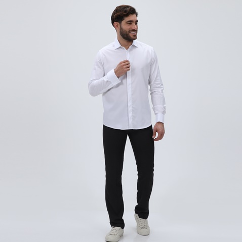 MARTIN & CO-Ανδρικό πουκάμισο MARTIN & CO 123-51-1560 SLIM SHIRT λευκό