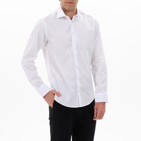 MARTIN & CO-Ανδρικό πουκάμισο MARTIN & CO 123-51-1550 SLIM FIT λευκό