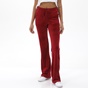 SUGARFREE-Γυναικείο βελουτέ παντελόνι φόρμας SUGARFREE 23831401 κόκκινο