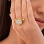 APOXYLO-Γυναικείο δαχτυλίδι APOXYLO 9080 WHITE GLASS λευκό