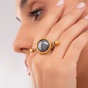 APOXYLO-Γυναικείο δαχτυλίδι APOXYLO 9086 HEMATITE
