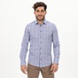 MARTIN & CO-Ανδρικό πουκάμισο MARTIN & CO 223-51-1680 SLIM FIT λευκό μπλε