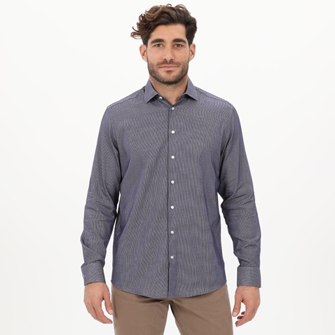 MARTIN & CO-Ανδρικό πουκάμισο MARTIN & CO  223-52-1600 COMFORT FIT μπλε