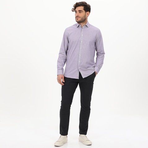 MARTIN & CO-Ανδρικό πουκάμισο MARTIN & CO  223-52-1640 COMFORT FIT μοβ