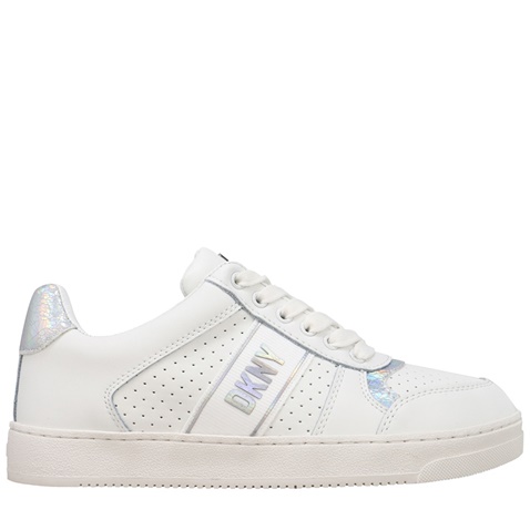 DKNY JEANS-Γυναικεία sneakers DKNY K4215349 ODLIN λευκά ασημί