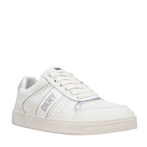 DKNY JEANS-Γυναικεία sneakers DKNY K4215349 ODLIN λευκά ασημί