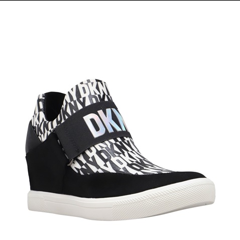 DKNY-Γυναικεία sneakers DKNY K4254239 COSMOS SLIP ON ασπρόμαυρα