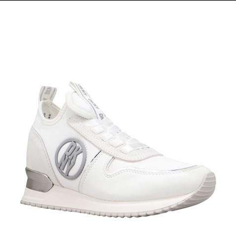 DKNY JEANS-Γυναικεία sneakers DKNY K4261395 SABATINI λευκό ασημί
