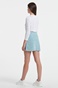 SUGARFREE-Γυναικεία mini βελουτέ φούστα SUGARFREE 22834109 γαλάζια