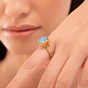 APOXYLO-Γυναικείο δαχτυλίδι APOXYLO 9071 ONE BLUE 