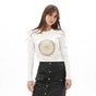KENDALL+KYLIE-Γυναικεία μπλούζα KENDALL+KYLIE KKW.2W1.016.001 ART PATCH CLASSIC λευκή