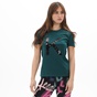KENDALL+KYLIE-Γυναικείο t-shirt KENDALL+KYLIE KKW.2W1.016.006 BASIC πετρόλ