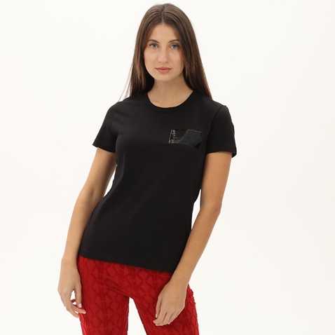 KENDALL+KYLIE-Γυναικείο t-shirt KENDALL+KYLIE KKW.2W1.016.010 μαύρο