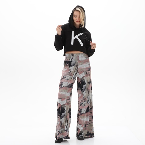 KENDALL+KYLIE-Γυναικεία cropped φούτερ μπλούζα KENDALL+KYLIE KKW.2W1.016.013 μαύρη