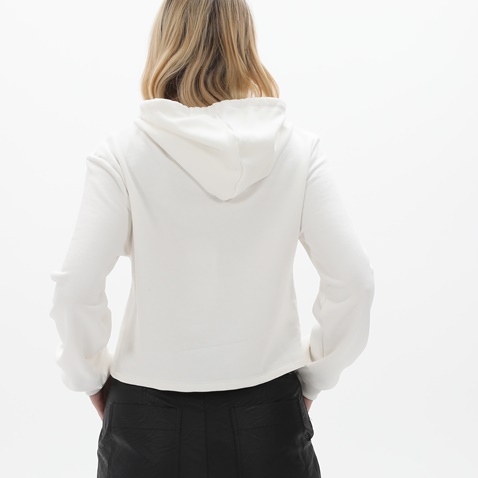 KENDALL+KYLIE-Γυναικεία cropped φούτερ μπλούζα KENDALL+KYLIE KKW.2W1.016.013 λευκή