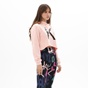 KENDALL+KYLIE-Γυναικεία cropped φούτερ μπλούζα KENDALL+KYLIE KKW.2W1.016.013 ροζ