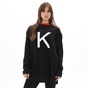KENDALL+KYLIE-Γυναικείο μακρυμάνικο longfit t-shirt KENDALL+KYLIE KKW.2W1.016.025 μαύρο