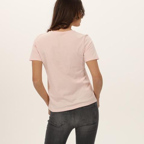 KENDALL+KYLIE-Γυναικείο t-shirt KENDALL+KYLIE KKW.2W1.016.027 LONGFIT OVERSIZED ροζ