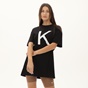 KENDALL+KYLIE-Γυναικείο t-shirt KENDALL+KYLIE KKW.2W1.016.028 LONGFIT OVERSIZED μαύρο