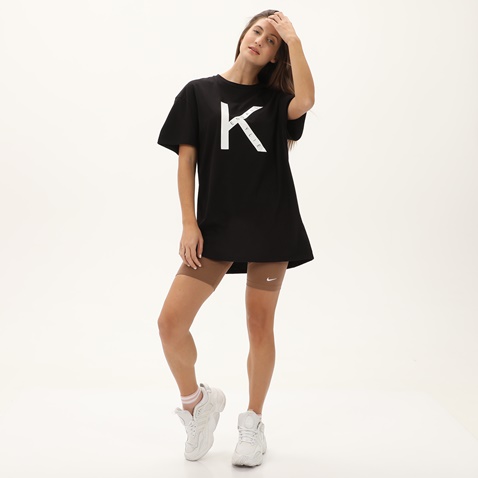KENDALL+KYLIE-Γυναικείο t-shirt KENDALL+KYLIE KKW.2W1.016.028 LONGFIT OVERSIZED μαύρο