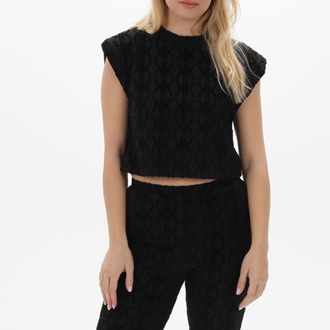 KENDALL+KYLIE-Γυναικείο cropped top KENDALL+KYLIE KKW.2W1.016.049 COMBO μαύρο