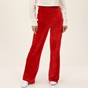 KENDALL+KYLIE-Γυναικείο βελουτέ παντελόνι φόρμας KENDALL+KYLIE KKW.2W1.017.020 κόκκινο