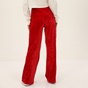 KENDALL+KYLIE-Γυναικείο βελουτέ παντελόνι φόρμας KENDALL+KYLIE KKW.2W1.017.020 κόκκινο