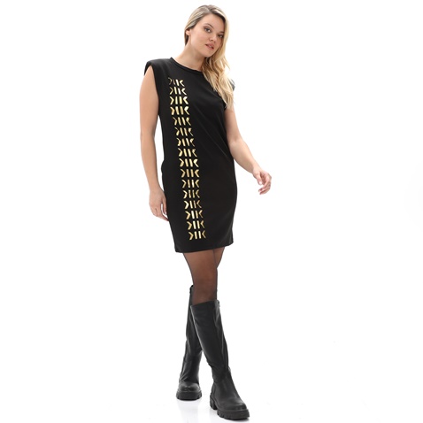KENDALL+KYLIE-Γυναικείο mini φόρεμα KENDALL+KYLIE KKW.2W1.030.011 μαύρο χρυσό