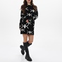 KENDALL+KYLIE-Γυναικείο πλεκτό mini φόρεμα KENDALL+KYLIE KKW.2W1.030.023 ασπρόμαυρο