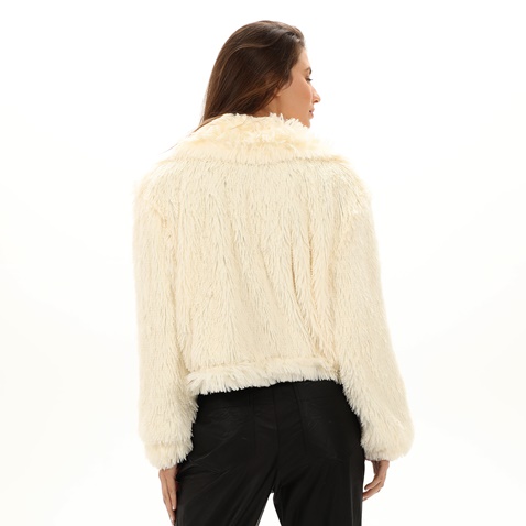 KENDALL+KYLIE-Γυναικείο γούνινο jacket KENDALL+KYLIE KKW.2W1.061.001 εκρού