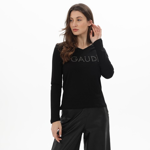 GAUDI-Γυναικεία μπλούζα GAUDI GJC.2W1.042.041 JEANS DONNA T-SHIRT μαύρη