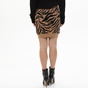 GAUDI-Γυναικεία πλεκτή mini φούστα GAUDI GJC.2W1.050.001 μπεζ μαύρη