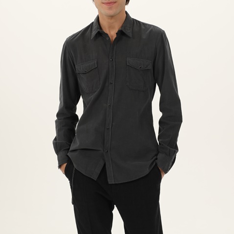 GAUDI-Ανδρικό πουκάμισο GAUDI GMC.2W1.041.010 μαύρο