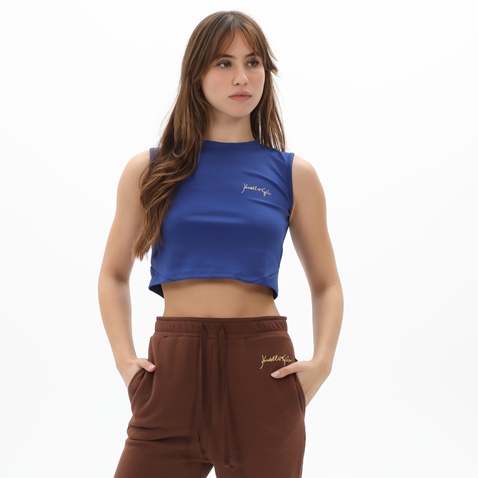 KENDALL+KYLIE-Γυναικεία μπλούζα top KENDALL+KYLIE KKW.2W0.016.001 CUT ZIPPER μπλε