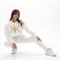 KENDALL+KYLIE-Γυναικεία διπλή cropped φούτερ μπλούζα KENDALL+KYLIE KKW.2W0.016.003 λευκή
