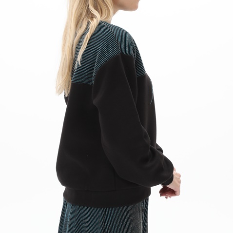 KENDALL+KYLIE-Γυναικεία φούτερ μπλούζα KENDALL+KYLIE KKW.2W0.016.008 MIXED TEXT OVERSIZED μαύρη