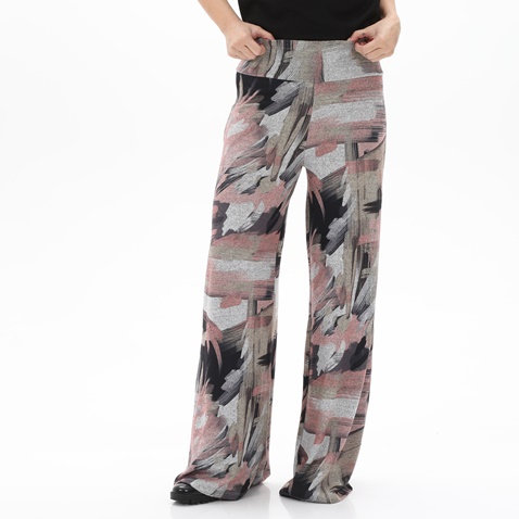KENDALL+KYLIE-Γυναικεία παντελόνα KENDALL+KYLIE KKW.2W0.020.005 HIGH RISE FLARE γκρι floral